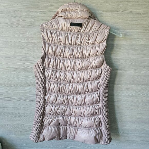 Calvin Klein Performance Womens M Premium Down Puffer Vest Pink Ribbed Sides - Picture 4 of 12